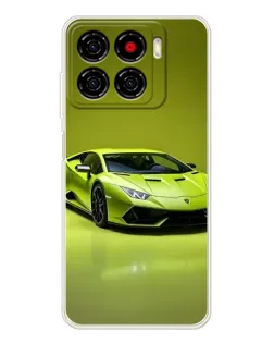 Чехол для ZTE Blade A56 с картинкой «Салатовый Lamborghini Huracan»