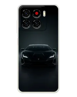 Чехол для ZTE Blade A56 с картинкой «Черный Lamborghini Aventador»