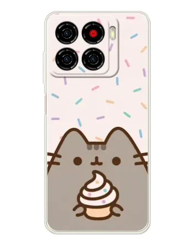 Чехол для ZTE Blade A56 с картинкой «Пушин с кексом»