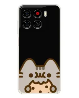 Чехол для ZTE Blade A56 с картинкой «Пушин на черном»