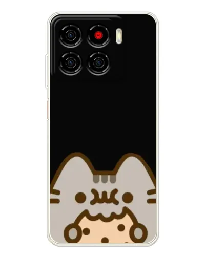 Чехол для ZTE Blade A56 с картинкой «Пушин на черном»