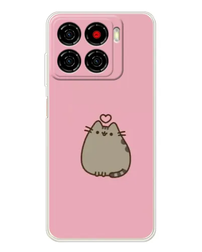 Чехол для ZTE Blade A56 с картинкой «Pusheen сердце»