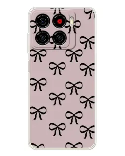Чехол для ZTE Blade A56 с картинкой «Черные бантики»