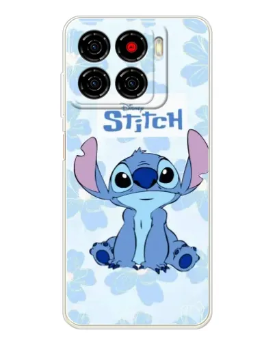 Чехол для ZTE Blade A56 с картинкой «Stitch среди цветов»