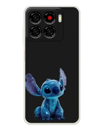 Чехол для ZTE Blade A56 с картинкой «Стич на черном»