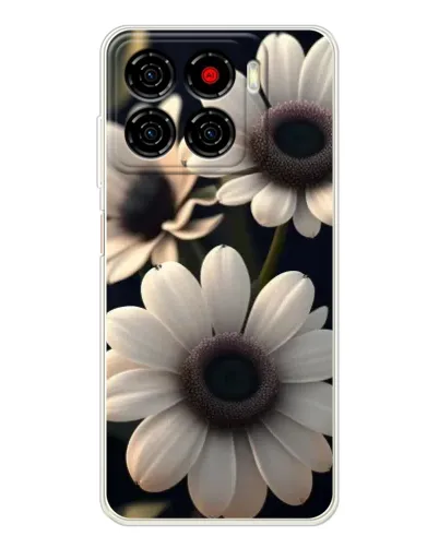 Чехол для ZTE Blade A56 с картинкой «Белые маргаритки макро»