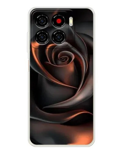 Чехол для ZTE Blade A56 с картинкой «Шелковая черная роза»