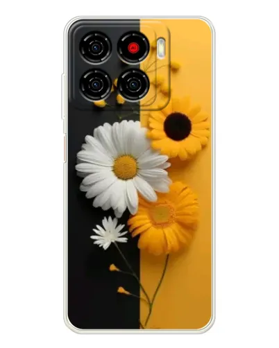 Чехол для ZTE Blade A56 с картинкой «Подсолнух и ромашка»