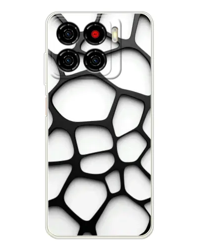Чехол для ZTE Blade A56 с картинкой «Белая объемная сетка»