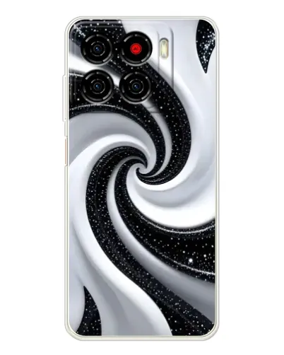 Чехол для ZTE Blade A56 с картинкой «Черно-белая спираль»