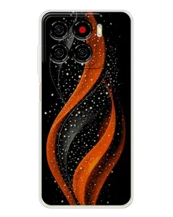 Чехол для ZTE Blade A56 с картинкой «Огненная звездная волна»
