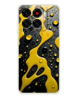 Чехол для ZTE Blade A56 с картинкой «Жидкое желтое золото»