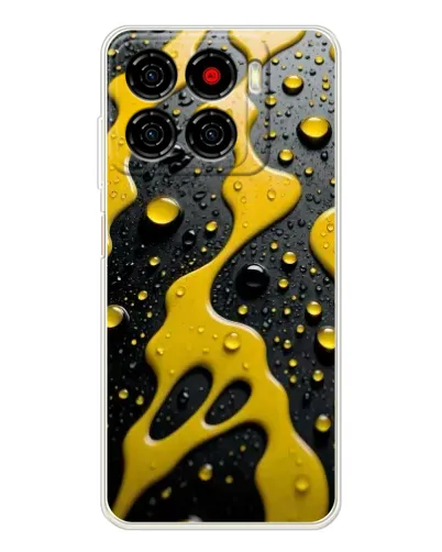 Чехол для ZTE Blade A56 с картинкой «Жидкое желтое золото»