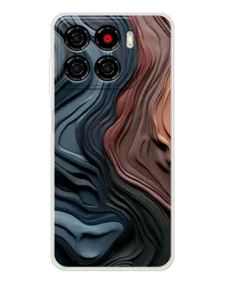 Чехол для ZTE Blade A56 с картинкой «Цветные волны каньона»