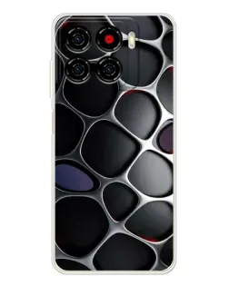 Чехол для ZTE Blade A56 с картинкой «Объемная темная решетка»