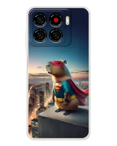 Чехол для ZTE Blade A56 с картинкой «Капи-мен супергерой»