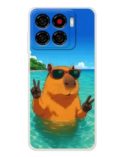 Чехол для ZTE Blade A56 с картинкой «Морская капибара» Чехол для ZTE Blade A56 с картинкой «Морская капибара»