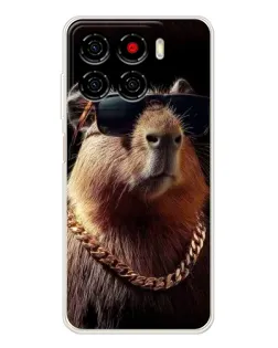 Чехол для ZTE Blade A56 с картинкой «Капибара золотая цепь» Чехол для ZTE Blade A56 с картинкой «Капибара золотая цепь»