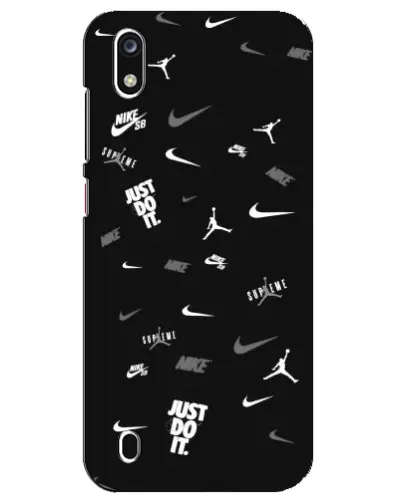 Чехол для ZTE Blade A7 (2019) с картинкой «Nike Black Pattern»