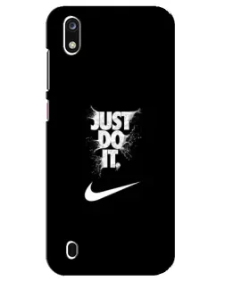 Чехол для ZTE Blade A7 (2019) с картинкой «Текстовый принт Nike»