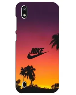 Чехол для ZTE Blade A7 (2019) с картинкой «Nike на закате солнца»