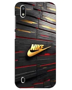 Чехол для ZTE Blade A7 (2019) с картинкой «Золотой Nike на металле»