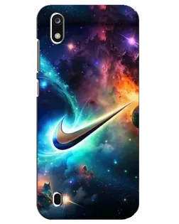 Чехол для ZTE Blade A7 (2019) с картинкой «Космический Nike Swoosh»