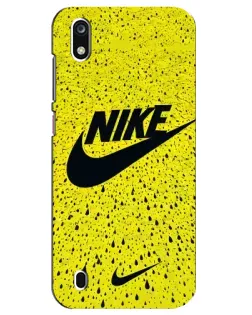 Чехол для ZTE Blade A7 (2019) с картинкой «Желтый текстурный Nike»