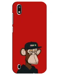 Чехол для ZTE Blade A7 (2019) с картинкой «Bored Ape — красный фон»