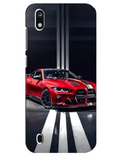 Чехол для ZTE Blade A7 (2019) с картинкой «Красная BMW на дороге»