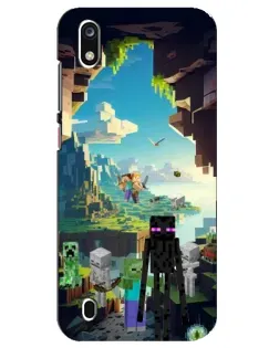 Чехол для ZTE Blade A7 (2019) с картинкой «Эндермен в лесу»