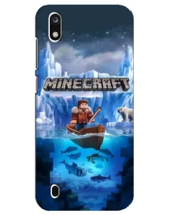 Чехол для ZTE Blade A7 (2019) с картинкой «Minecraft ледяной мир»