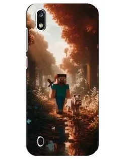 Чехол для ZTE Blade A7 (2019) с картинкой «Стив в лесу»