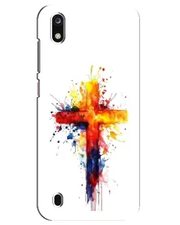 Чехол для ZTE Blade A7 (2019) с картинкой «Акварельный крест»