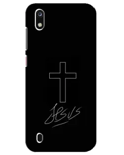Чехол для ZTE Blade A7 (2019) с картинкой «Графический крест Jesus» Чехол для ZTE Blade A7 (2019) с картинкой «Графический крест Jesus»