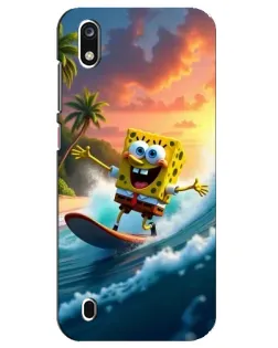 Чехол для ZTE Blade A7 (2019) с картинкой «Губка Боб серфингист»
