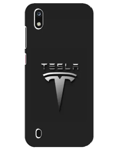 Чехол для ZTE Blade A7 (2019) с картинкой «Стальной логотип Tesla»