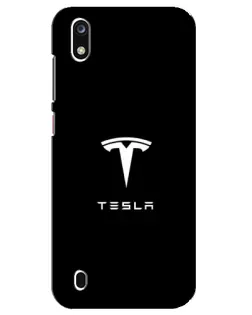 Чехол для ZTE Blade A7 (2019) с картинкой «Tesla White Logo»