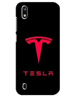 Чехол для ZTE Blade A7 (2019) с картинкой «Tesla Red Logo»