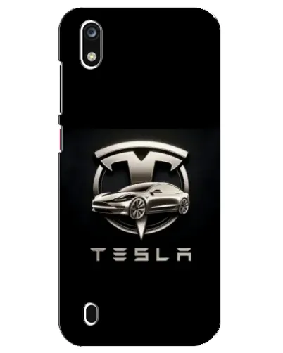 Чехол для ZTE Blade A7 (2019) с картинкой «Tesla — серебристое авто»