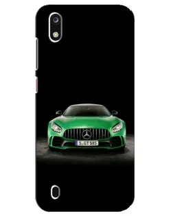 Чехол для ZTE Blade A7 (2019) с картинкой «Mercedes — неоновый лого»
