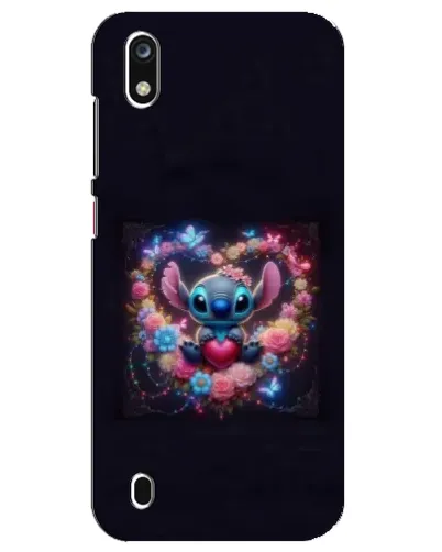 Чехол для ZTE Blade A7 (2019) с картинкой «Stitch в цветах»