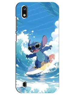 Чехол для ZTE Blade A7 (2019) с картинкой «Стич на волне»
