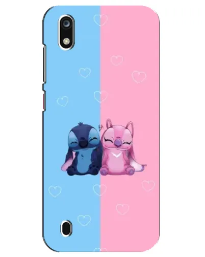 Чехол для ZTE Blade A7 (2019) с картинкой «Stitch и Angel Love»