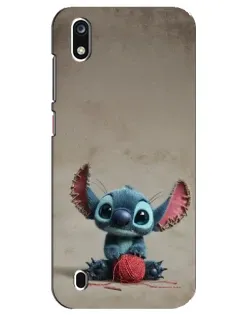 Чехол для ZTE Blade A7 (2019) с картинкой «Стич на коричневом фоне»