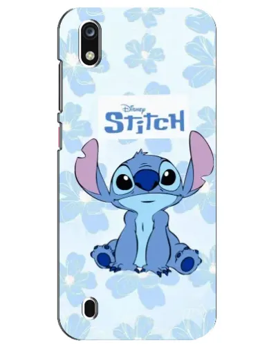 Чехол для ZTE Blade A7 (2019) с картинкой «Stitch среди цветов»