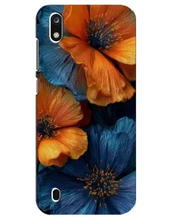 Чохол для ZTE Blade A7 (2019) з картинкою «Яскрава синьо-помаранчева флора»