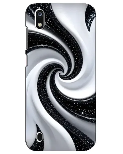 Чехол для ZTE Blade A7 (2019) с картинкой «Черно-белая спираль»