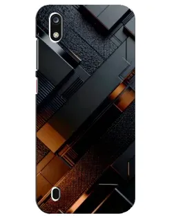 Чехол для ZTE Blade A7 (2019) с картинкой «Черные геометрические блоки»