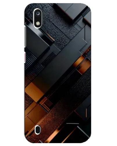 Чехол для ZTE Blade A7 (2019) с картинкой «Черные геометрические блоки»
